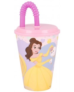Чаша със сламка Stor - Disney Princess, 430 ml