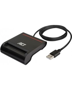 Четец за смарт карти ACT - AC6015, USB 2.0, черен