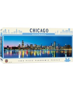 Панорамен пъзел Master Pieces от 1000 части - Чикаго, Илинойс