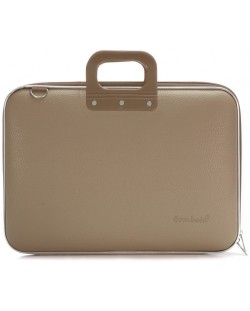 Чанта за лаптоп Bombata Maxi Classic - 17", бежова