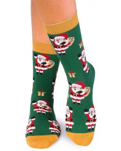 Чорапи Pirin Hill - Wintertime Santa, размер 39-42, зелени