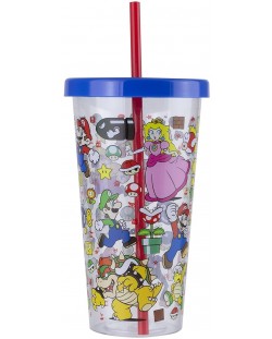 Чаша със сламка Paladone Games: Super Mario Bros. - Adventures