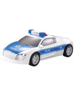 Детска играчка City Service - Полицейски автомобил, 1:28, със звук и светлини