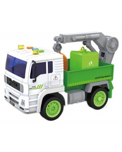 Детска играчка City Service - Боклукчийски камион, със звук и светлини, асортимент