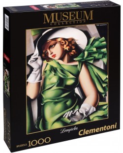 Пъзел Clementoni от 1000 части - Млада дама в зелено, Тамара де Лемпицка