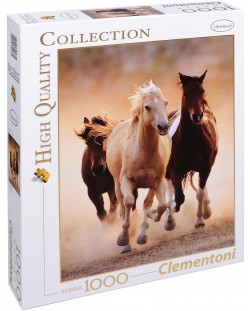 Пъзел Clementoni от 1000 части - Галопиращи коне