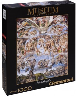 Панорамен пъзел Clementoni от 1000 части - Денят на Страшния съд, Микеланджело Буонароти