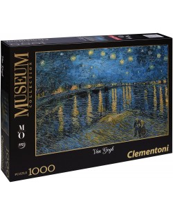 Пъзел Clementoni от 1000 части - Звездна нощ над Рона, Винсент ван Гог