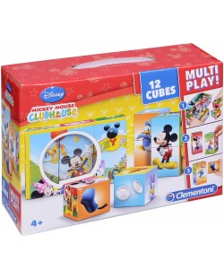 Кубчета за игра Clementoni - Mickey Mouse Club House, 12 броя