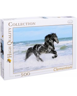 Пъзел Clementoni от 500 части - Черен кон