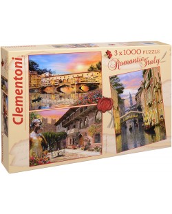 Пъзел Clementoni от 3 по 1000 части - Романтична Италия