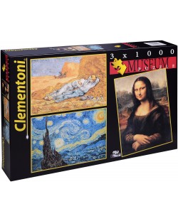 Пъзел Clementoni от 3 по 1000 части - Шедьоври на изобразителното изкуство