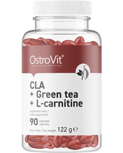 CLA + Green Tea + L-Carnitine, 90 капсули, OstroVit