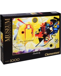 Пъзел Clementoni Museum от 1000 части - Жълто, червено и синьо, Василий Кандински