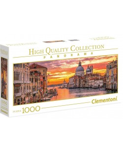Панорамен пъзел Clementoni от 1000 части - Гранд Канал, Венеция