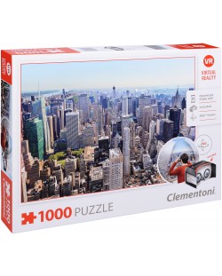 Пъзел Clementoni от 1000 части с VR очила - Ню Йорк