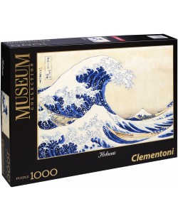Пъзел Clementoni от 1000 части - Голямата вълна край Ханагава, Кацушика Хокусай