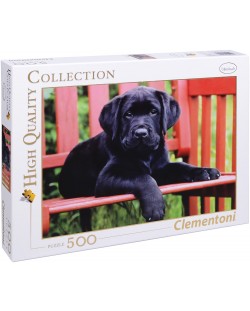 Пъзел Clementoni от 500 части - Черно куче