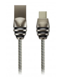Кабел Canyon - Type C USB 2.0, сив