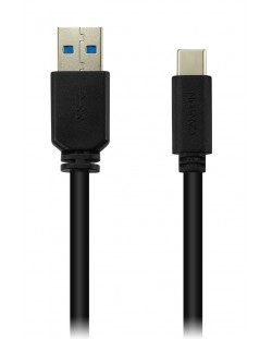 Кабел за зареждане и данни Canyon - Type C - USB 3, черен
