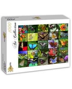 Пъзел Grafika от 1000 части - Колаж с пеперуди