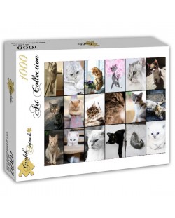 Пъзел Grafika от 1000 части - Колаж с котки