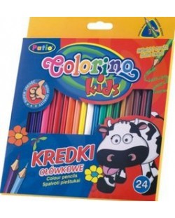 Триъгълни цветни моливи - Комплект от 24 цвята