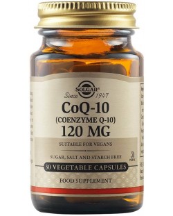 CoQ-10, 120 mg, 30 растителни капсули, Solgar