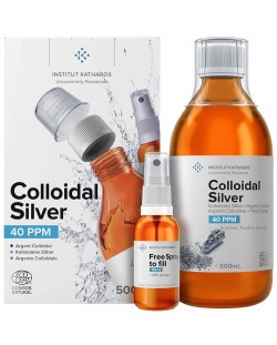 Colloidal Silver Колоидно сребро, 40 PPM, 500 ml, Institut Katharos