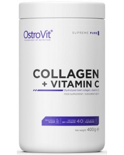Collagen + Vitamin C, неовкусен, 400 g, OstroVit