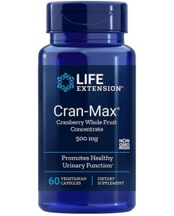 Cran-Max, 500 mg, 60 веге капсули, Life Extension