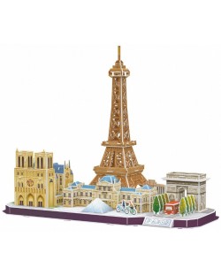 3D Пъзел Cubic Fun от 114 части - City Line Paris