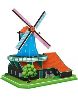 3D Пъзел Cubic Fun от 71 части  – Dutch Windmill