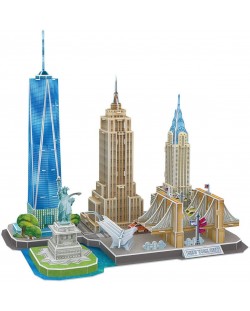 3D Пъзел Cubic Fun от 123 части - City Line New York City