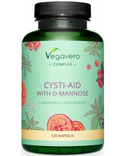 Cysti-Aid with D-Mannose, 120 капсули, Vegavero