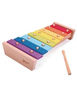 Дървена играчка Classic World – Ксилофон с цветовете на дъгата