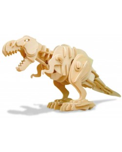Дървен 3D пъзел Robo Time от 90 части - T‑Rex