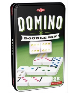 Класическа игра Tactic - Домино 6, в метална кутия