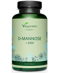 D-Mannose + Zink, 120 капсули, Vegavero