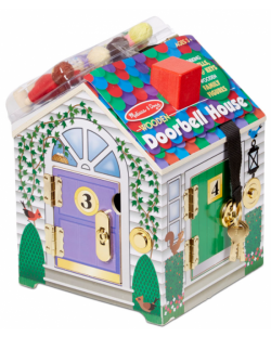 Дървена играчка Melissa & Doug - Къща с ключове и ключалки