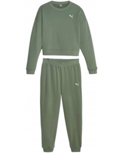 Дамски спортен екип Puma - Loungewear Suit , тъмнозелен