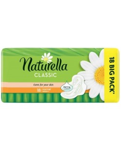 Дамски превръзки с крилца Naturella Classic - Normal, с лайка, 18 броя