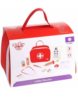 Дървен игрален комплект Tooky Toy - Малкият доктор