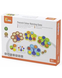 Дървена образователна игра с цветове Viga - Паун 