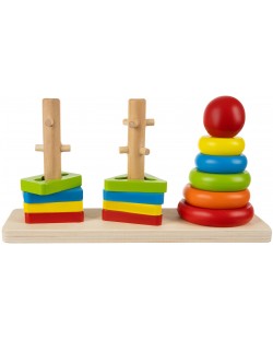 Дървена играчка Iso Trade - Сортер за нанизване