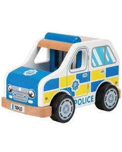 Дървена играчка Bigjigs - Полицейска кола