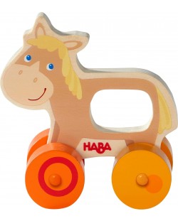 Дървена играчка за бутане Haba - Кон
