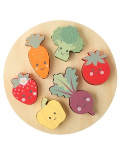 Дървен сортер Orange Tree Toys - Щастливи зеленчуци