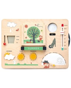 Дървено образователно табло Tender Leaf Toys - Малкият синоптик