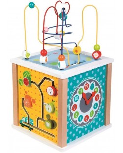 Образователна играчка Lelin - Дидактически куб, Ферма
